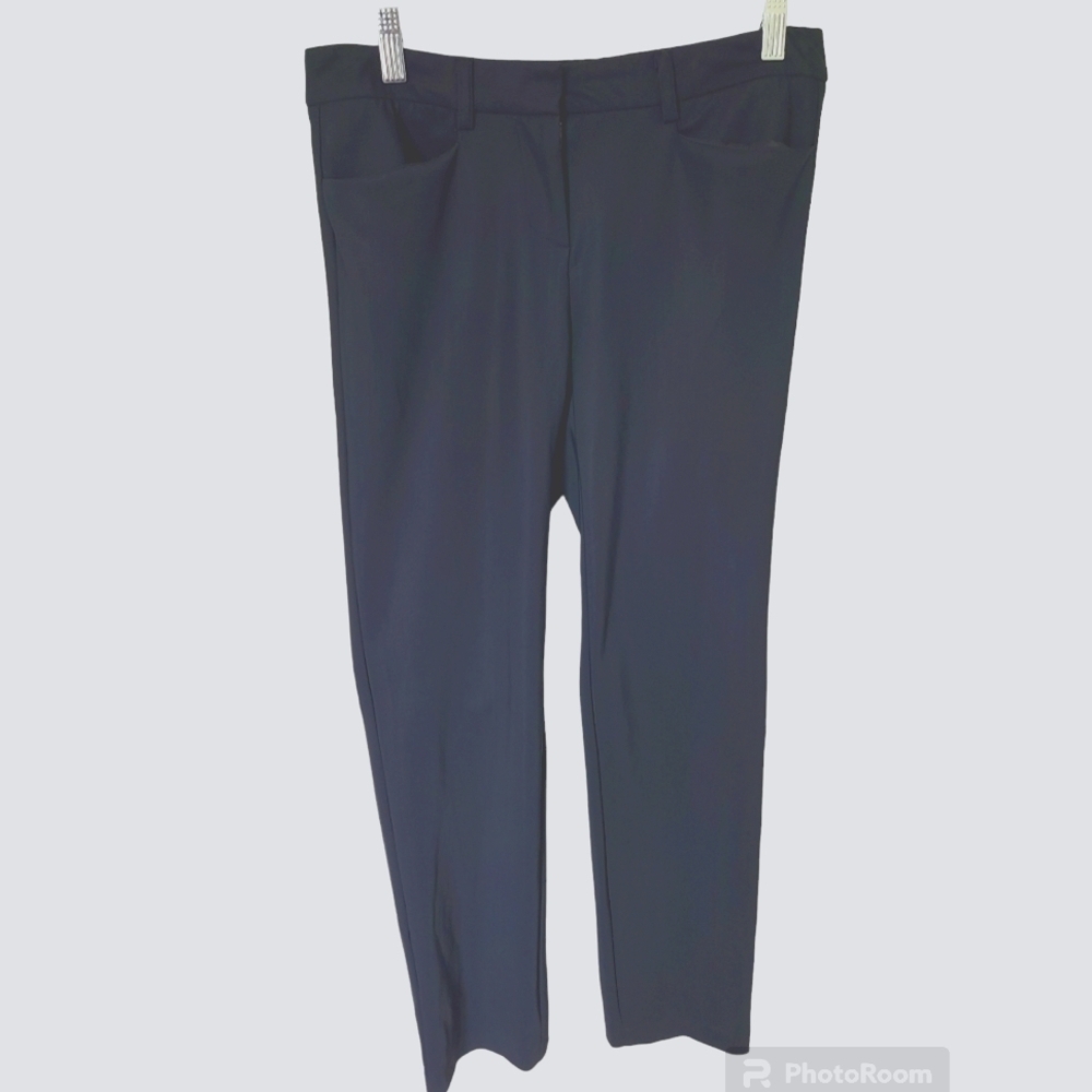 TRISTAN Straight Leg Zip Fly Navy Blue Dress Pants Size 8